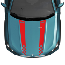 BMW X5 G05 Hood Checkered Stripe Decal - Vinyl M Performance 2 3
