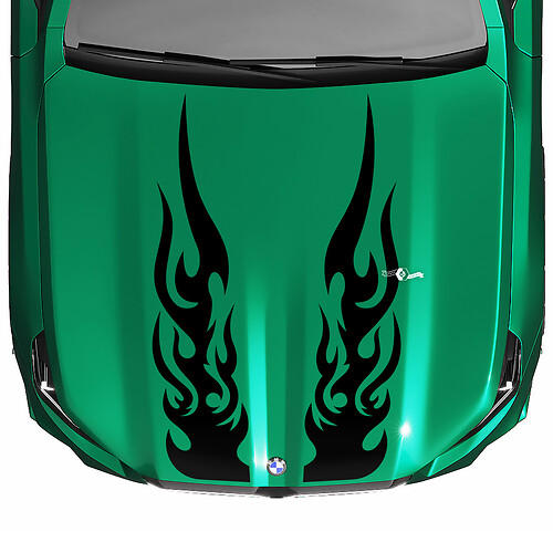 Flame Racing Hood Decal for BMW 5 Series G60 M5 G90