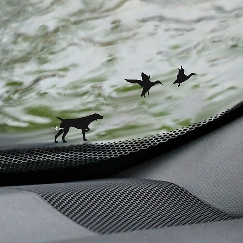 Dog and Duck Hunting Windshield Easter Egg Corner Decal - Custom Vinyl Graphic
