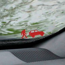 Yeti Bigfoot Jeep Wrangler Windshield Easter Egg Corner Decal - Custom Vinyl Graphic
 2