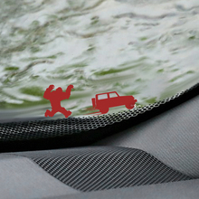 Yeti Bigfoot Jeep Wrangler Windshield Easter Egg Corner Decal - Custom Vinyl Graphic 3 2