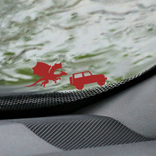 Dragon Jeep Wrangler Windshield Easter Egg Corner Decal - Custom Vinyl Graphic 2