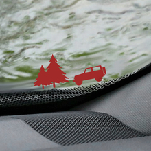 Trees Jeep Wrangler Windshield Easter Egg Corner Decal - Custom Vinyl Graphic
 2