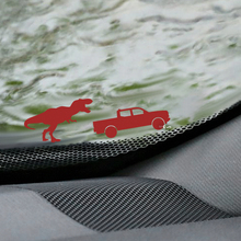 T-Rex Toyota Tacoma Windshield Easter Egg Corner Decal - Custom Vinyl Graphic
 2