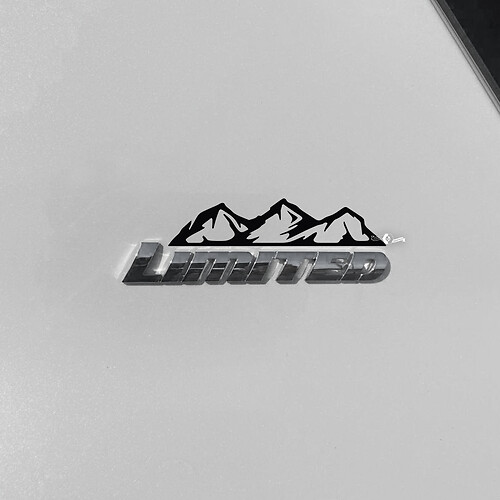 Mountains Decal Sticker Over Toyota 4Runner Limited Badge