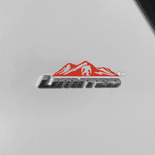 Mountains Yeti Bigfoot Decal Sticker Over Toyota 4Runner Limited Badge 2