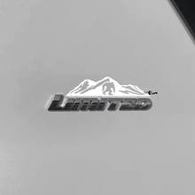 Mountains Yeti Bigfoot Decal Sticker Over Toyota 4Runner Limited Badge 3