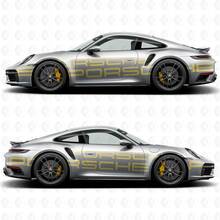 Side Porsche 911 Carrera Cup Race Side Logo Decal Sticker  2