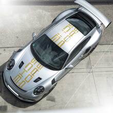 Side Porsche 911 Carrera Cup Race Hood and Roof Logo Decal Sticker
 2