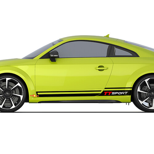 Audi TT Sport Racing Strobe Side Door Stripes Decal Logo Stickers 2
