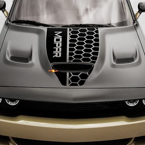 Hood Dodge Mopar Challenger or Charger Hemi Vinyl Racing Decal Sticker
