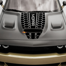 Hood Dodge Mopar Honeycomb Challenger or Charger Hemi Vinyl Racing Decal Sticker 2