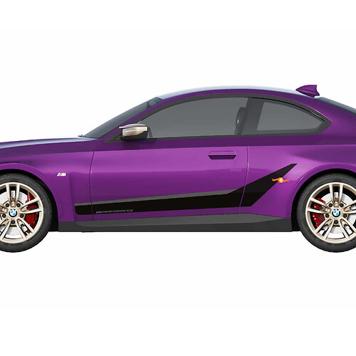 BMW M240 G42 Side M Performance Stripes Decal vinyl sticker