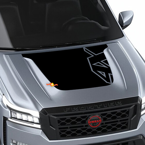 Nissan Frontier 4X Pro-4x Hood Decal Vinyl Off-Road Blackout Graphic Decals Sticker 2
