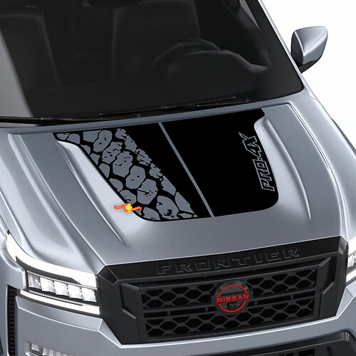 Nissan Frontier 4X Pro-4x Hood Decal Vinyl Tire Track Blackout Graphic Decals Sticker
