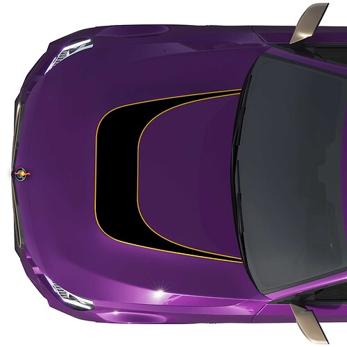 BMW M240 G42 Hood M Performance Outline Decal vinyl sticker