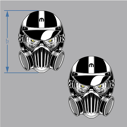 Helmet Gas Mask Mopar Decals Graphics Vinyl Dodge Challenger Charger