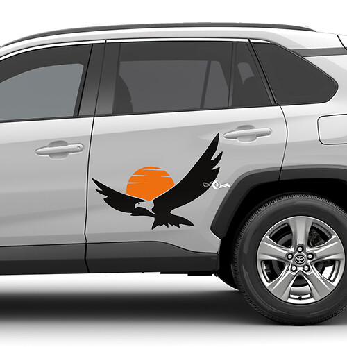 Eagle Sunset Graphics Sticker Decal

