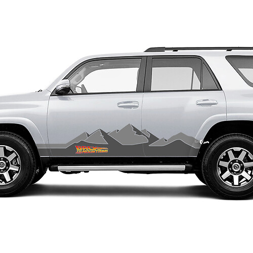 Back To The Mountains Side Door Rocker Panel Vinyl Decals Stickers for Toyota Trucks