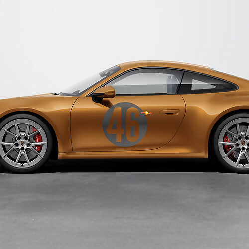 Porsche 992 911 Carrera 4 GTS 911 Le Mans Centenaire Edition Number Decal Sticker 