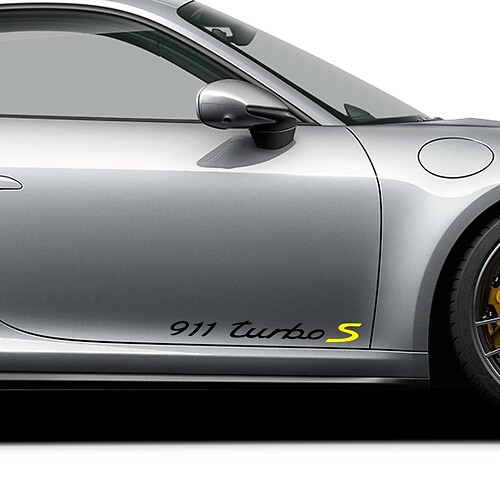Porsche Stickers Porsche 911 Turbo S Signature Side Decal Sticker 2
