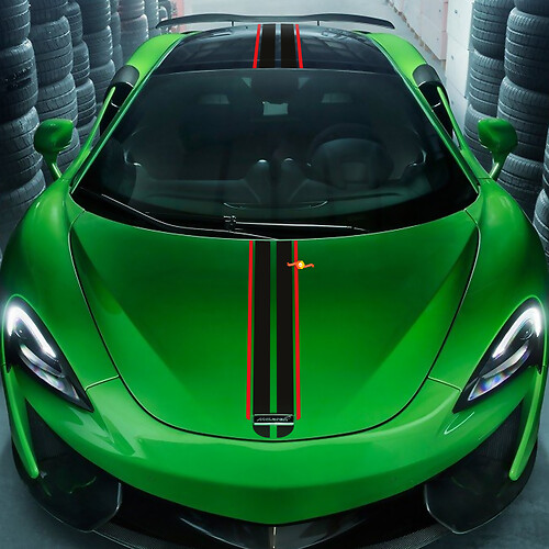McLaren 720 570 765 Full body Hood Stripe Graphics Vinyl Decal Sticker