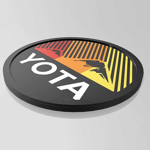 Yota Toyota Heritage Stripes Mountains Fender Badge Emblem