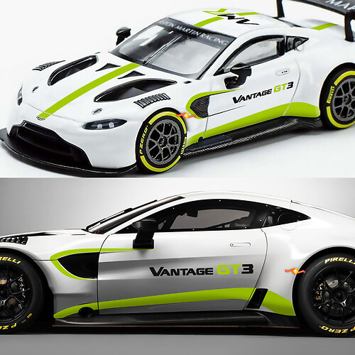 Full kit Aston Martin Vantage GT3 Stripe Hood Roof Trunk Side Vinyl Decals Stickers