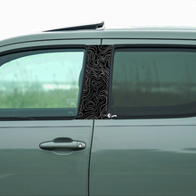 Topographic map style Pillar Doors Car Decal Sticker Wrap 2