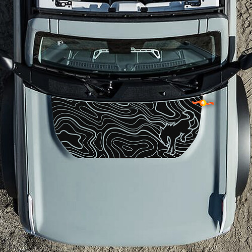 Topographical Map Decals Stickers for Ford Bronco

