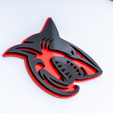 Shark Hellshark 3D Badge Fender Badges Emblem Black and Red 3