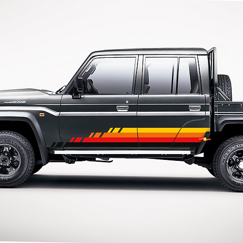 Universal Toyota Retro Side Classic Stripes Decal Kit decal Stickers