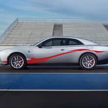 Side rocker panel decal stripes for Dodge Charger Electric 4 3