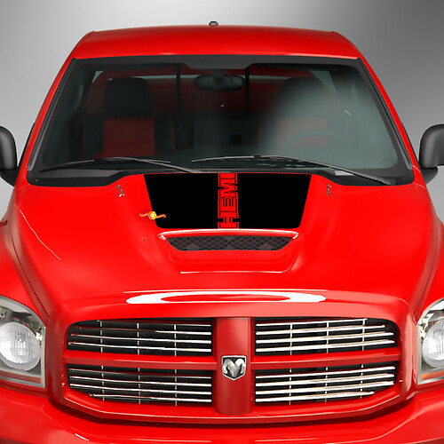 Hood Insert Dodge Ram SRT10 Hemi Blackout Decal
