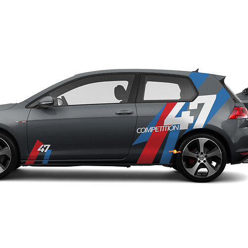 Volkswagen Golf Gti sport Competition Vinyl Decal Stickers Vinyl Decal Sticker