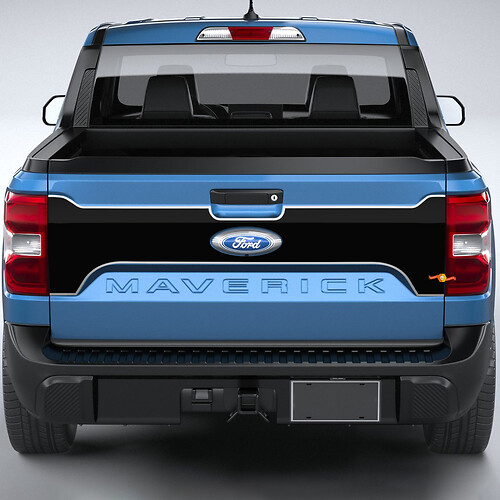 Ford Maverick Tailgate Blackout Graphics Decals Stickers