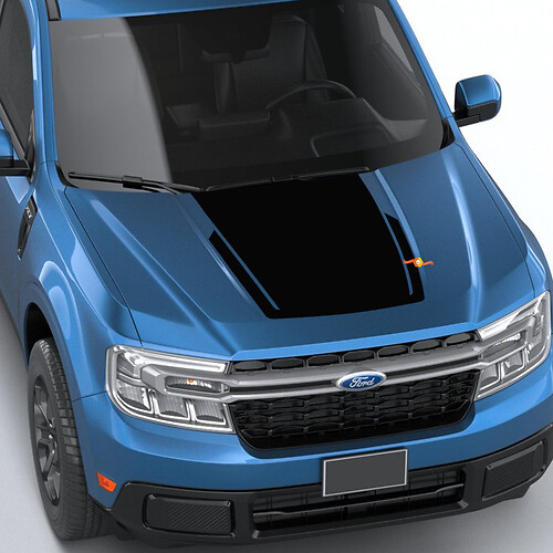 Ford Maverick Hood Blackout Decal For Ford Maverick Graphics Decals Stickers
