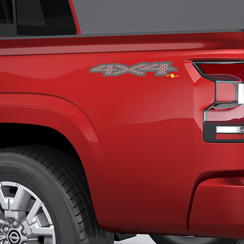 4x4 Decal for Side Bedside Nissan Frontier Sticker Graphic
