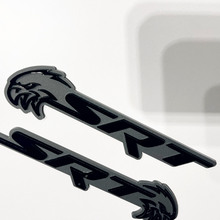 SRT Trackhawk 3D Badge Black vs Grey Fender Badges Emblem 2 2