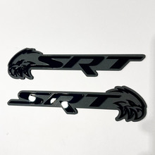 SRT Trackhawk 3D Badge Black vs Grey Fender Badges Emblem 2 6