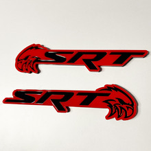 SRT Trackhawk 3D Badge Black vs Red Fender Badges Emblem 3