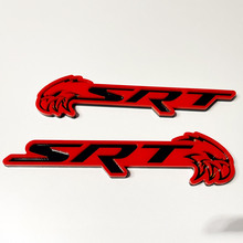 SRT Trackhawk 3D Badge Black vs Red Fender Badges Emblem 5