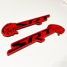 SRT Trackhawk 3D Badge Black vs Red Fender Badges Emblem 6