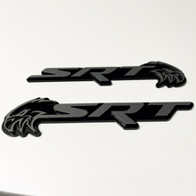 SRT Trackhawk 3D Badge Black vs Grey Fender Badges Emblem 3 2