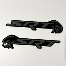 SRT Trackhawk 3D Badge Black vs Grey Fender Badges Emblem 3 5