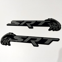 SRT Trackhawk 3D Badge Black vs Grey Fender Badges Emblem 3 6