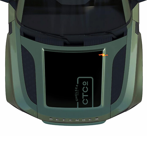 Land Rover Defender CTC Hood Blackout Solid Decal Sticker