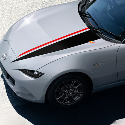 Mazda MX-5 Miata Hood Stripe Decal Sticker - Custom Vinyl Sticker