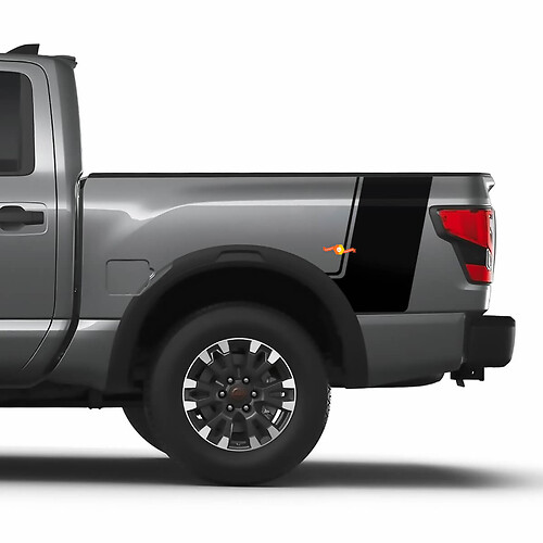 Nissan Titan Bedside Stripes Vinyl Stickers Decals Graphics