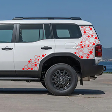 Toyota Land Cruiser Six-knot Honeycomb Side Doors Rear Decals Vinyl Stickers Graphic 2